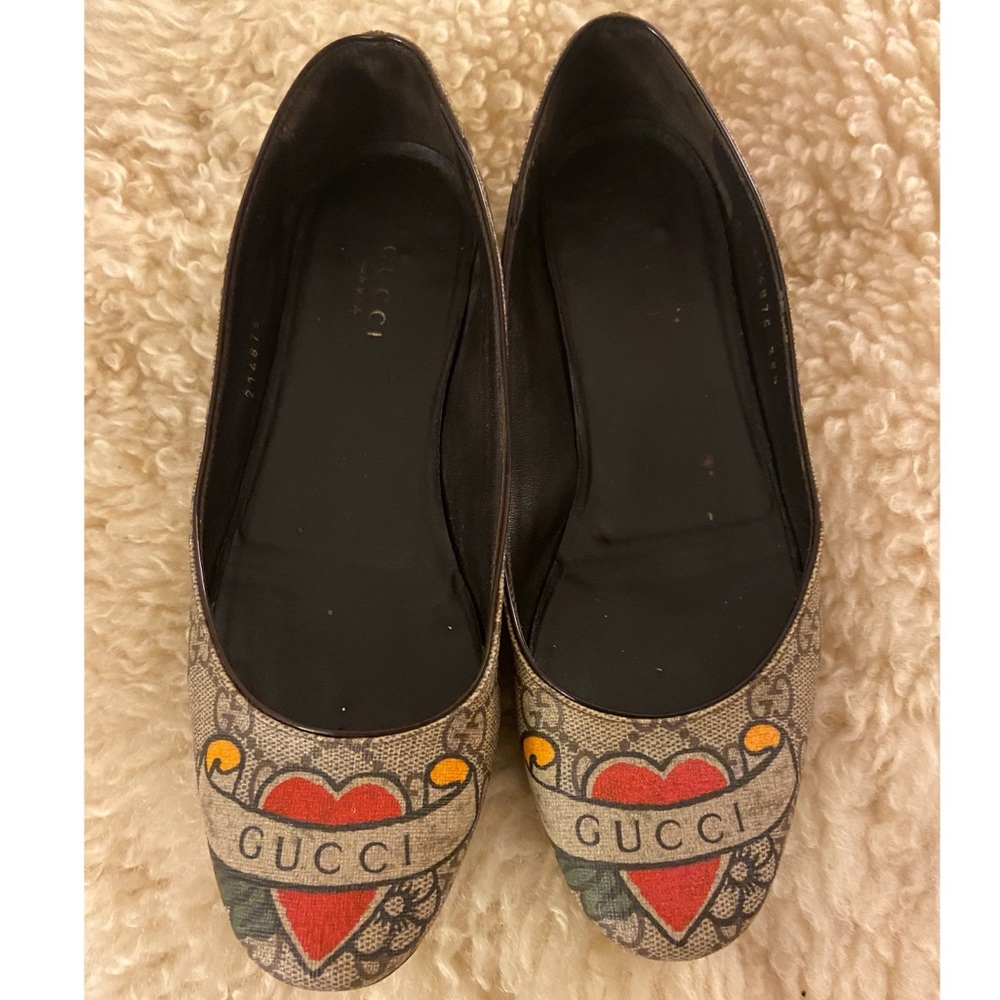 Gucci Heart Flat Shoes